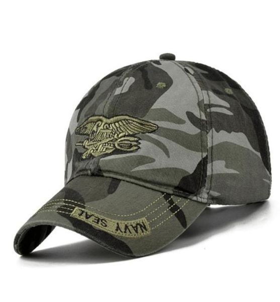 New Men Navy Seal Hat Top Quality Exército Green Snapback Caps Caçando Hat de Pesca Camuflado ao ar livre Caps de golfe ajustáveis ​​Hats1159163