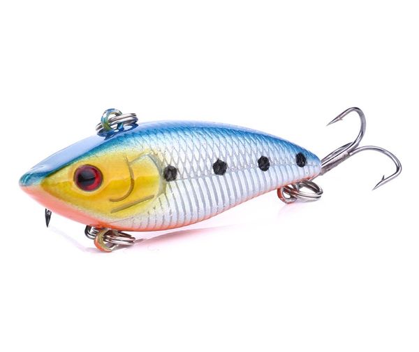 HENGJIA 5 cm 6 g VIB Vibrations Angelköder 100 Stück Deep Diving Swimbait Vibration mit künstlichem Hrad Plastic5013534