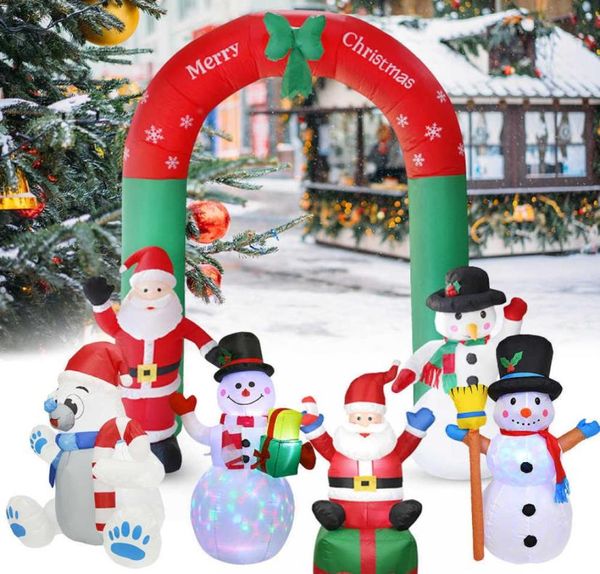 Aufblasbarer Riesen-Weihnachtsmann, aufblasbares Spielzeug im Freien, Weihnachts-Requisiten, Dekor, Hof, Bogen, Ornament, Partys, Zubehör, L2207206916810