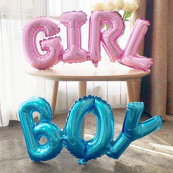 Bağlantı bebek kız mektup folyo balonlar bebek duş doğum günü düğünü büyük boyutlu bağlantı alfabe hava globos dekor3074