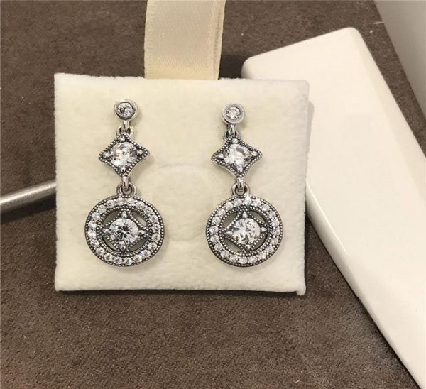 Großhandel - berauschende Vintage-Ohrringe für P 925 Sterling Silber CZ Diamant Temperament Damen Ohrringe Luxus-Designer-Schmuck5415133