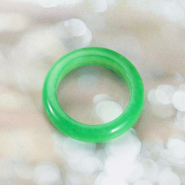 Anéis de cluster moda presente para mulheres homens dia dos namorados charme jóias esmeral verde jade anel pedra natural