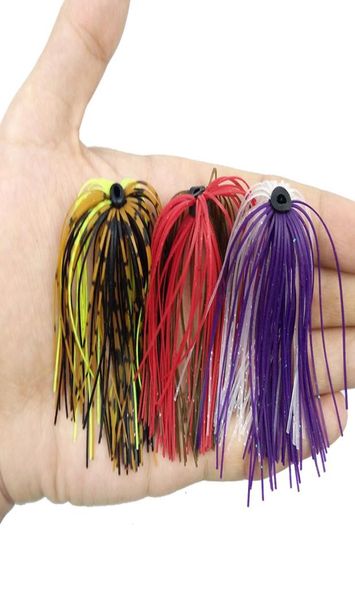 10 pz Colore Misto Pesca Gomma Jig Gonne 50 Fili Gonne In Silicone Filo Con Anello di Gomma Fly Tying Gomma Materiale3113187