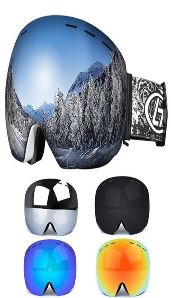 Homens mulheres inverno neve esportes óculos de esqui snowboard com antifog uv 400 proteções lente dupla máscara de patinação óculos 2655275