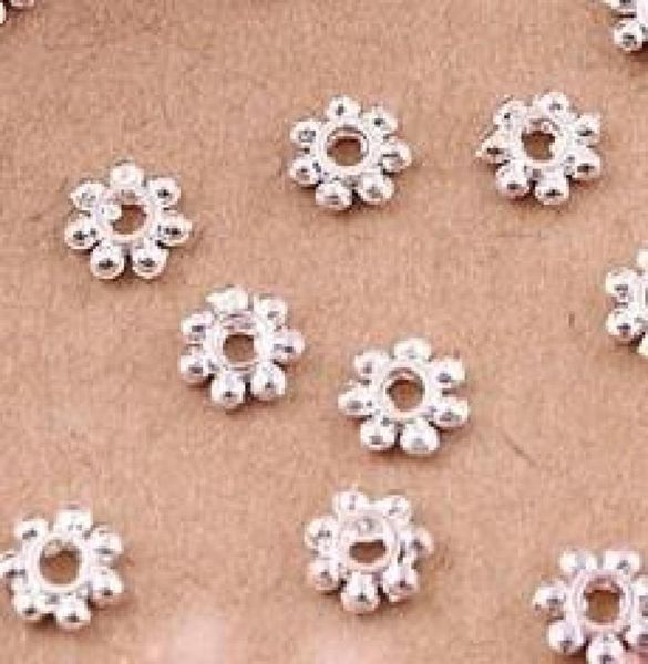 2000 stuksslot Verzilverd Daisy Spacer Kralen Spacers 4mm Sieraden Bevindingen Componenten Sieraden DIY sell3004870