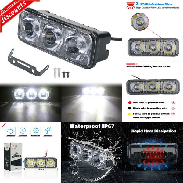 Novas luzes decorativas para carro LED DRL LED luz diurna 12V 24V flash branco 6000k Luzes diurnas de alta potência para carro Lente DC com lâmpadas de neblina à prova d'água