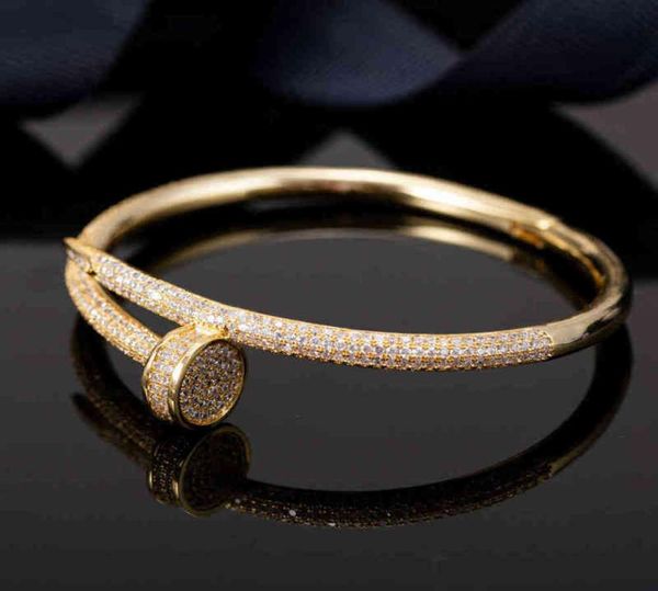 Браслеты с подвесками, браслеты с бриллиантами, ювелирные изделия для подарка, браслет-манжета 165 см, позолоченный браслет Love без коробки link25889442