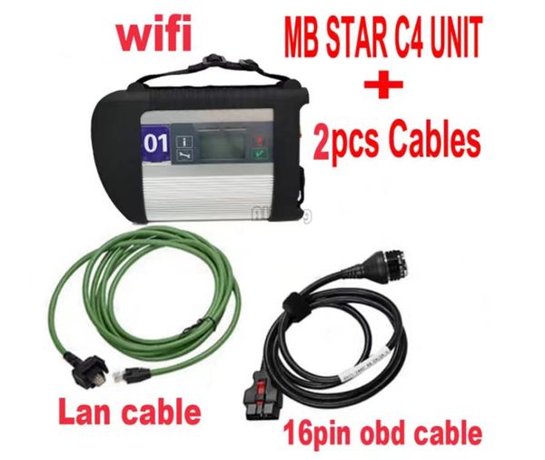 MB STAR C4 WIFI FONKSİYONU SD CONNE C4 OBD2 SCANNER ÇOCUKLU KABLO STAR İLE Benz Otomobil/Kamyon Otomatik Teşhis Araçları için C4 SD