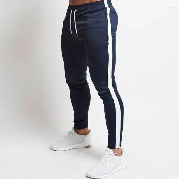 Calças masculinas Mens Corredores Casual Fitness Homens Sportswear Tracksuit Bottoms Skinny Sweatpants Calças Pretas Ginásios Track