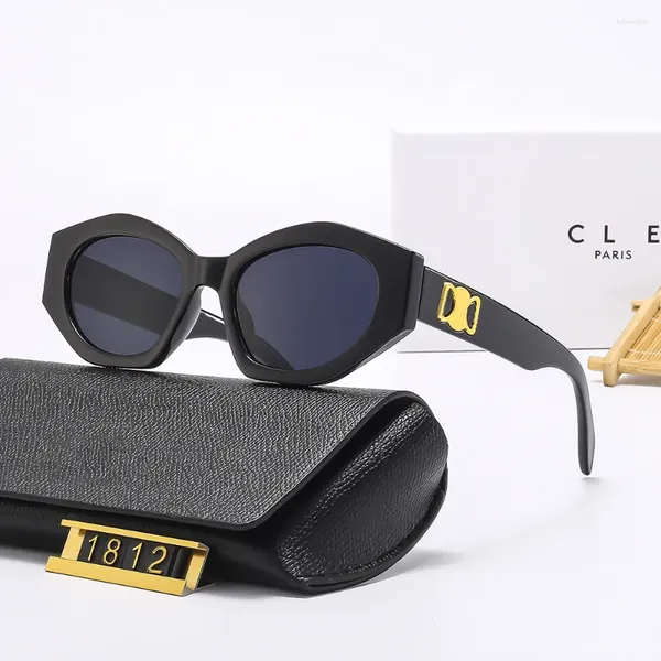 Женские солнцезащитные очки Designer CEL Cat Eye Овальные многоугольные линзы в стиле ретро UV400 Солнцезащитные очки