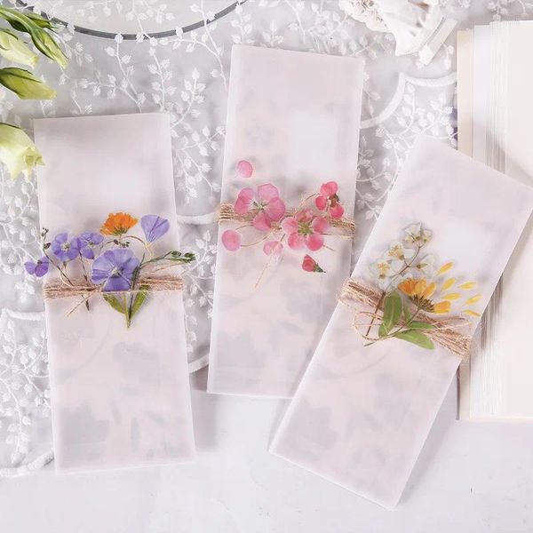 Confezione regalo 40 pezzi adesivi per piante floreali Materiale PET impermeabile trasparente Fai da te fatto a mano Cancelleria Scrapbook Manuale Tag Decorazione