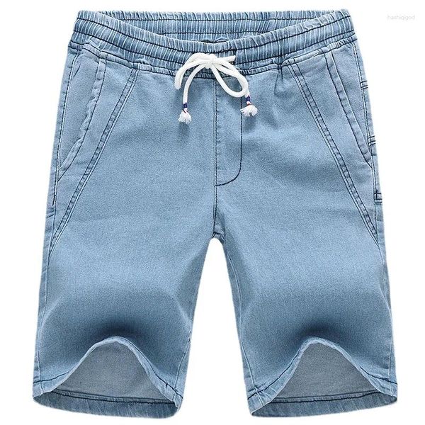 Herren Jeans 2023 Sommer Casual Fashion Urban Gerade Elastische Kordelzug M-6XL Denim Hosen