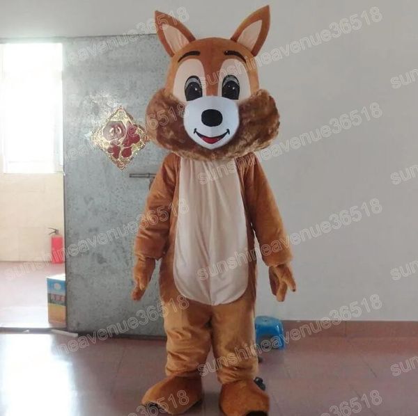 Taglia per adulti Big Tail Squirrel Mascot Costume Carattere tema carnival Carnival Unisex Halloween Birthday Party Fancy Outdoor Outfit per uomini donne
