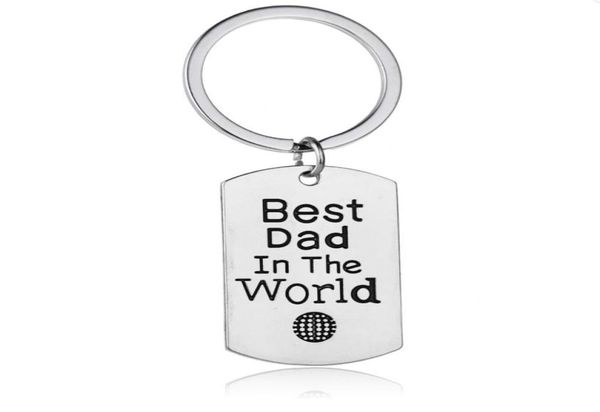12 PcsLot Dad In The World Charm Keychain Family Men Son Daughter Father 039S Day Gift Key Ring Papa Daddy Car Keyring Je4135808