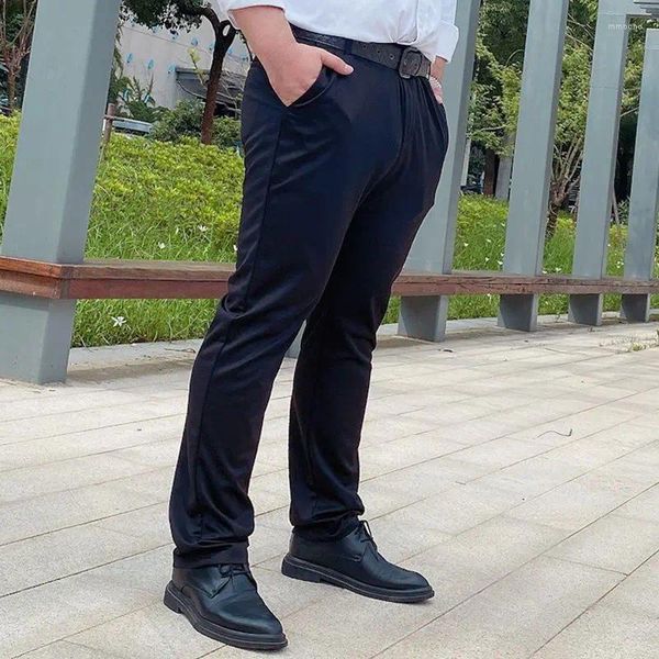 Abiti da uomo Uomo Dritto Pantaloni Casual 2023 Estate Stile Coreano Baggy Personalità Fessura Gamba Larga Pantaloni Giacca Sportiva Maschile Streetwear W04