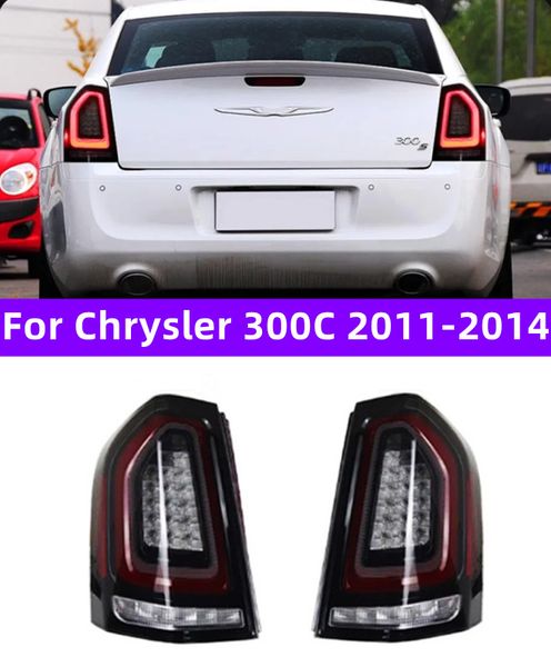 Conjunto de luzes traseiras para Chrysler 300C 2011-2014 Atualização Freio Reverso Dinâmico Turn Signal Light Lâmpada Traseira Traseira