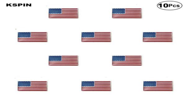 Anstecknadel mit US-Flagge, Flaggenabzeichen, Brosche, Anstecker, 10 Stück, Menge 08931318