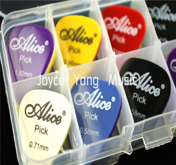 50 Stück Alice Smooth Nylon Akustik-E-Gitarren-Picks Plektren1 Kunststoff-Picks-Halter-Etui-Box 3922654