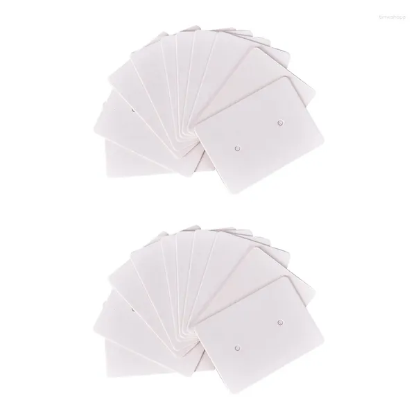Ювелирные мешочки 200 шт. пустые серьги-гвоздики для ушей бирка бумажная карточка висит белый
