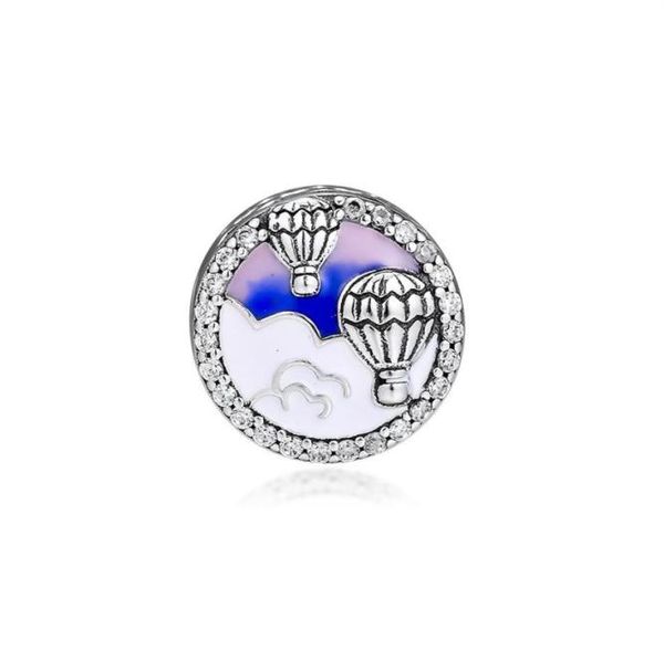 2019 Original 925 Sterling Silber Schmuck Luftballon Reise Charm Perlen passend für europäische Armbänder Halskette für Frauen Herstellung305F6661124