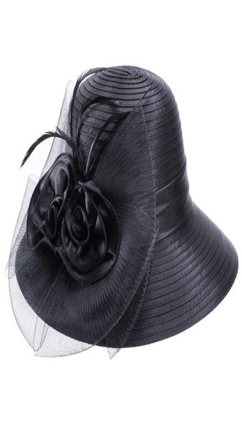 Sommerhüte mit breiter Krempe für Damen, Federnetz-Fascinator, Sonnenhüte, Brauthut, Mutterhut, Hochzeit, Derby, Kirche, Strandkappe 22038072703