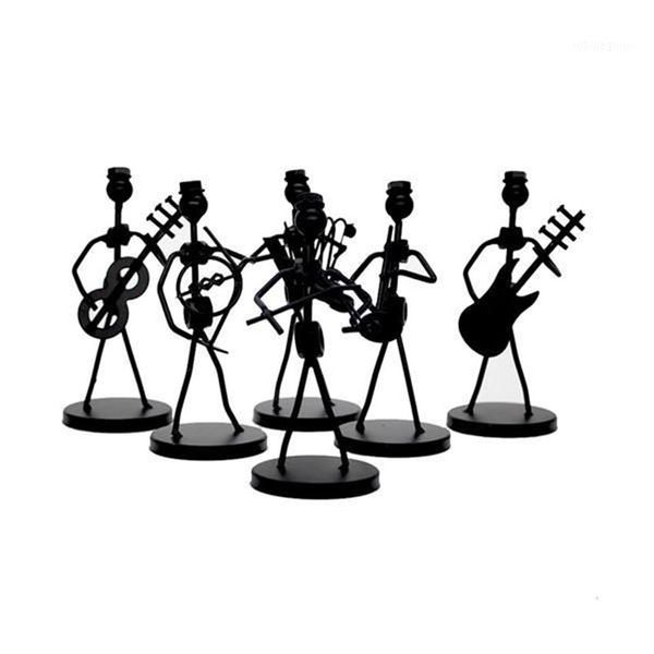1 Stück Mini-Eisen-Musikband-Modell Miniatur-Musikerfiguren Kunsthandwerk Dekorationen Partygeschenkbevorzugung Zufälliges Design12789