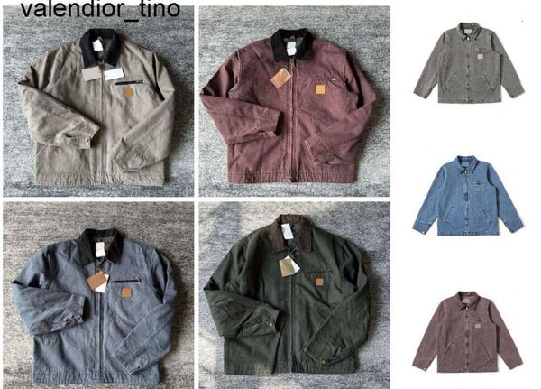 Yeni 24SS Tasarımcı Erkek Ceketler Tuval Carhart Pullover Ceket Kapu Boyun Yünlü Giysileri Carharttlys Gare Yastıklı Pantolonlar Erkekler Kadın Ceketleri