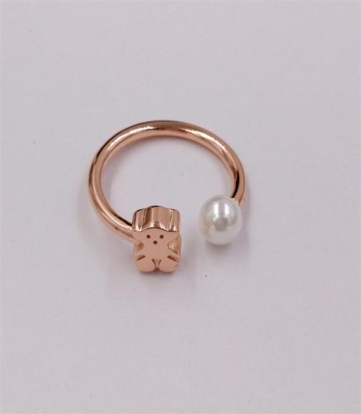 Encantos jóias rosa ouro bonecas estilo boho 925 prata esterlina urso polegar anéis para mulheres homens menina conjuntos de dedo noivado weddi8913185