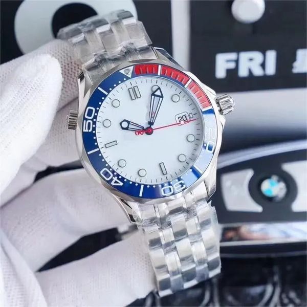 V3 Top AAA Automático Mecânico Masculino Designer Relógio Homens Seamaster Auto-vento Relógio Suíço Feito Material De Aço Inoxidável Resistente À Água 42mm Movimento De Pulso Y629