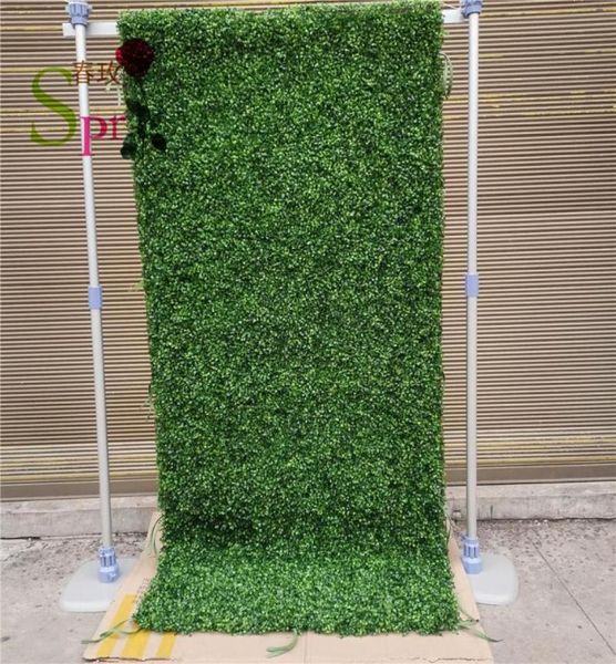 Ghirlande di fiori decorativi SPR Personalizzato Matrimonio in seta artificiale Roll Up Muro di erba Rosa Sfondo4172020
