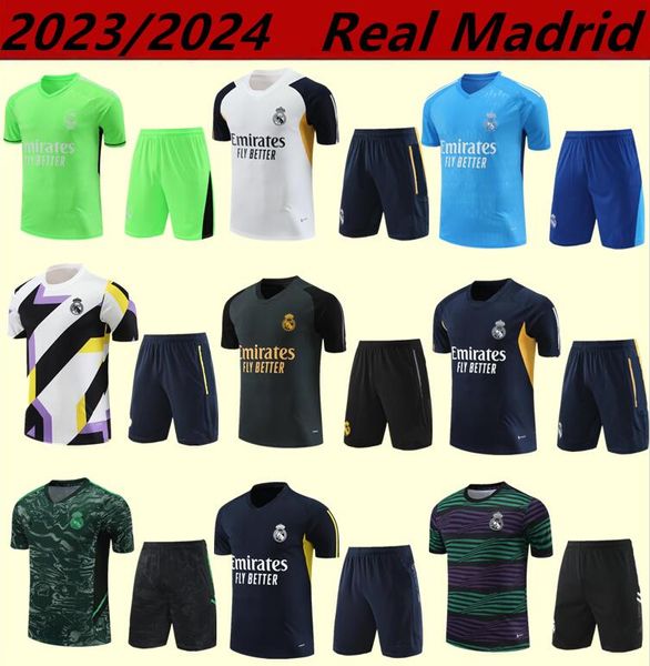 23/24 Tute da calcio Set Real madrids TRACKSUIT set 23/24 Benzema kit da calcio per uomo e bambino chandal futbol survêtement madrides TRAINING tuta maglia da calcio