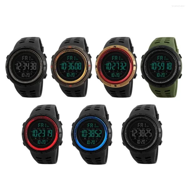 Orologi da polso Orologi digitali da uomo Cronometro da polso sportivo impermeabile 50M