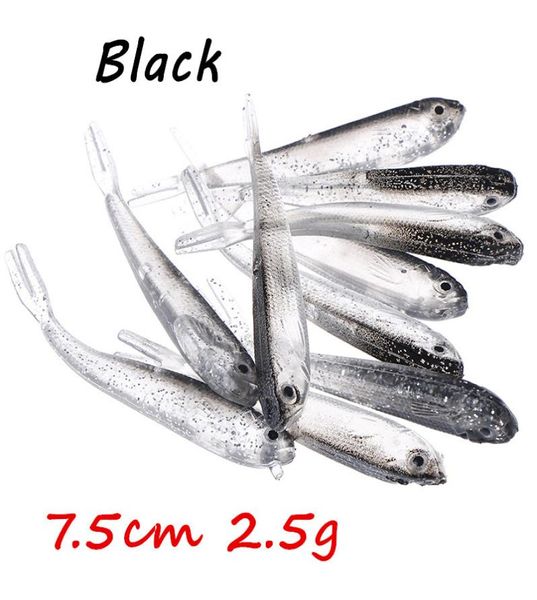 20 pzlotto 75 cm 25g Occhi 3D Pesce Bionico PVC Richiamo di Pesca Esche Morbide Esche Pesca Attrezzatura da Pesca Accessori BL439188909