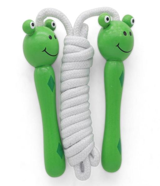 Corda per saltare in legno per bambini, ape verde in legno, cartone animato, animali, giocattolo, favore di partito, fornitura fitness C0621G32114273