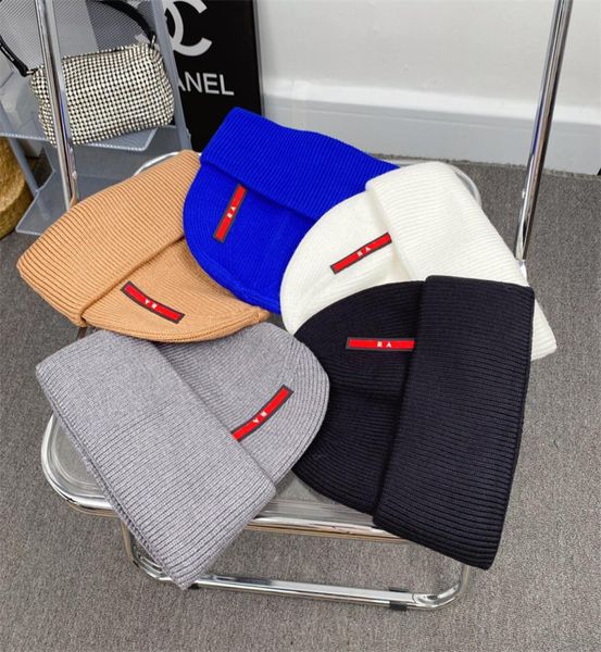 Designer Tec Rec Nylon Beanie per uomo Donna Cappelli invernali a coste in maglia in lattice Logo Berretto da baseball di alta qualità Cappello con teschio9982049