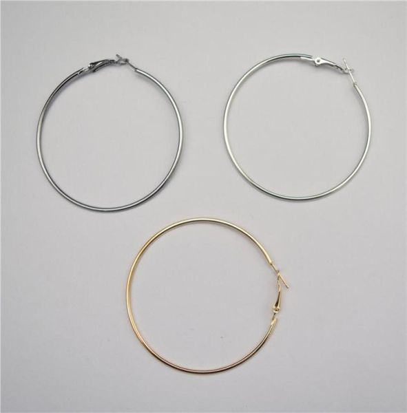 10 pz 60mm argento goldgun nero orecchino gancio grande anello grande cerchio orecchini ciondolo gioielli fai da te ricerca2608044