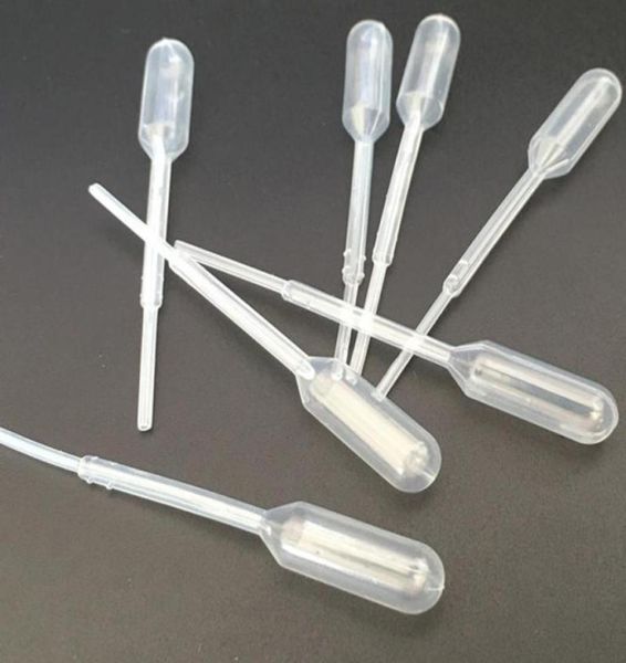 Garrafas de armazenamento 1800 peças 02ml Plástico Disponível Pipetas de transferência graduada Conjunto de gotas de escoamento Pipete Pipete School Experimental 2643223