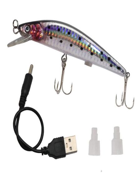 Vibrastrike Flash Lure Pesca Swimbait Ricaricabile Usb Esche da pesca Contrazioni Minnow Esca da pesca elettronica Ye16 53 X26661552