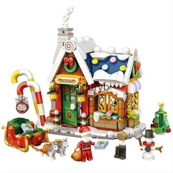 Blocchi Regalo di Natale unico Forest House Building Blocks Pupazzo di neve Giocattolo Mattoni Decorazione per il fidanzato Fidanzatavaiduryb