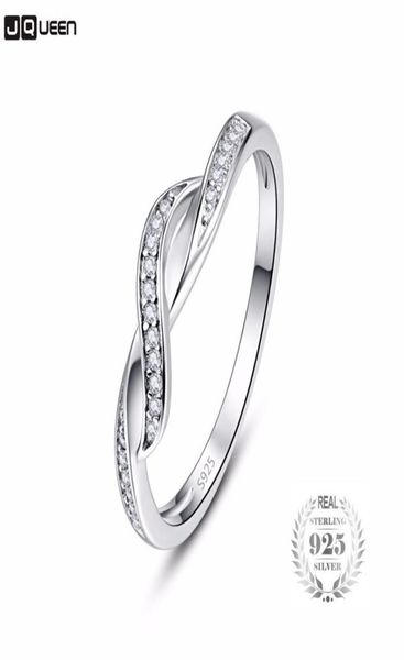 Anello infinito in argento sterling 925 Anello eternità Anello di cristallo amico regalo simbolo di amore infinito Anelli di dito di moda per le donne6170544