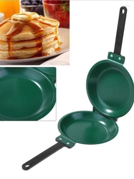 Panelas 2024 Dupla Face Frigideira Verde Antiaderente Mexa com Revestimento Cerâmico Pancake Maker Bolo Home Kitchen Cookware