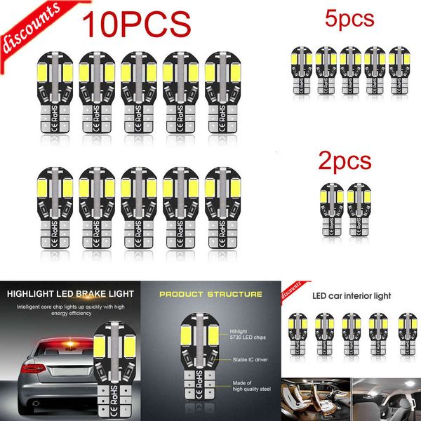 Новые декоративные фонари 10X Автомобильный сигнальный светильник T10 W5W Led 5730 8Smd Светодиодный светильник 12 В Автоматическая купольная лампа Боковой клин Автомобильный резервный фонарь Стоп-сигнал Автомобильные аксессуары