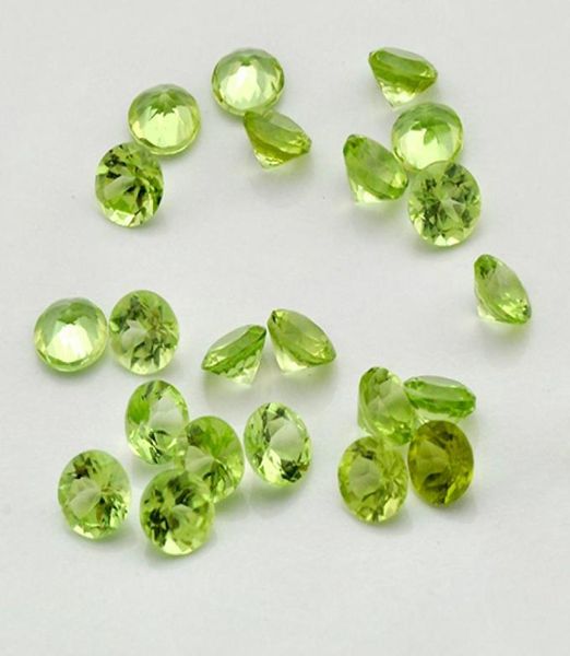 300 peças lote alta qualidade 100 natural peridoto verde 5 tamanhos corte brilhante redondo 25mm5mm pedras preciosas soltas para joias de prata dourada 7804198