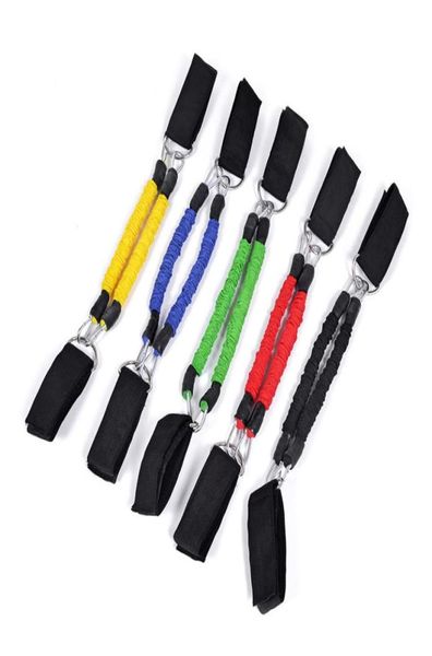 Beintraining-Widerstandsbänder, Röhren, Naturkautschuk-Latexband mit mehrfarbigem, hochelastischem Zugseil für Männer und Frauen, 17 kn jj1610141