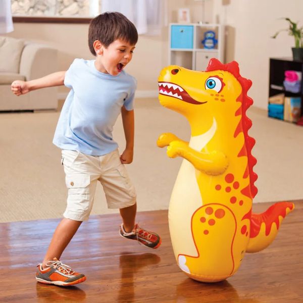 Buttafuori gonfiabili Casetta da gioco Altalene Dinosauro 3D Giocattoli Borsa Bop o Punzonatura Giocattolo interattivo per bambini Bicchiere grande Compleanno per bambini Regali di Natale 231212