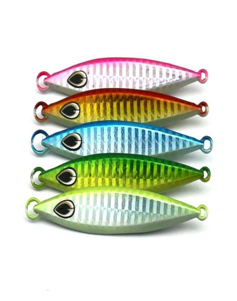 INFOF 10 peças de metal jigging colher 20g30g40g60g 3D impressão a laser pesca chumbada gabarito super duro pesca peixe chumbo bai4629175