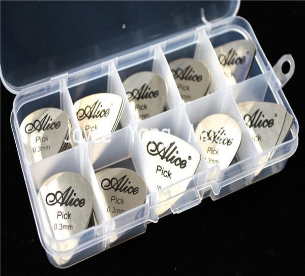 36pcs Alice Edelstahl E -Gitarrenbass -Picks 3Type 03mm PLECTUMS1 Kunststoff Picks Halter Hülle 7496225