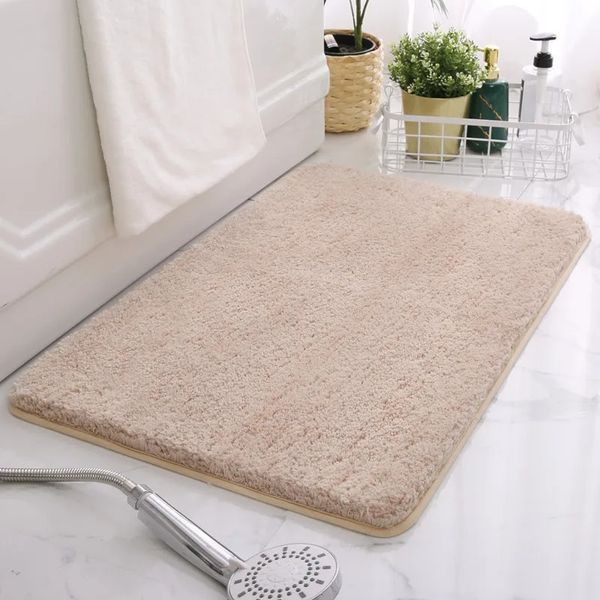 Halılar kalınlaşan banyo banyo mat zemin halılar lavabo tuvalet küvet yan mikrofiber düz renkli tuvalet halıları büyük boy 231212