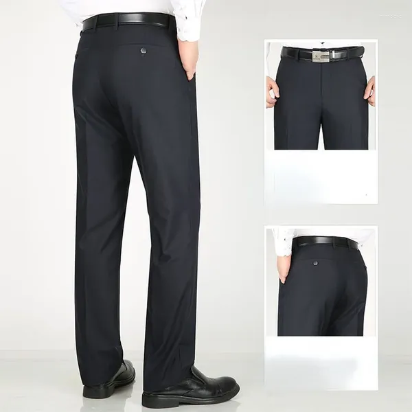 Abiti da uomo stile britannico autunno pantaloni a vita alta design da uomo slim fit pantaloni da ufficio ufficio sociale festa di nozze formale Hommes W10