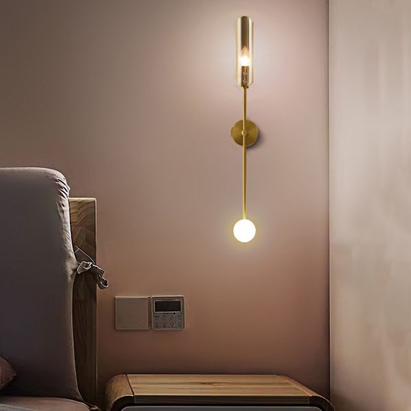 Moderna sala de estar luz parede cristal criativo tv fundo do corredor luminária led estudo banheiro quarto lâmpada cabeceira